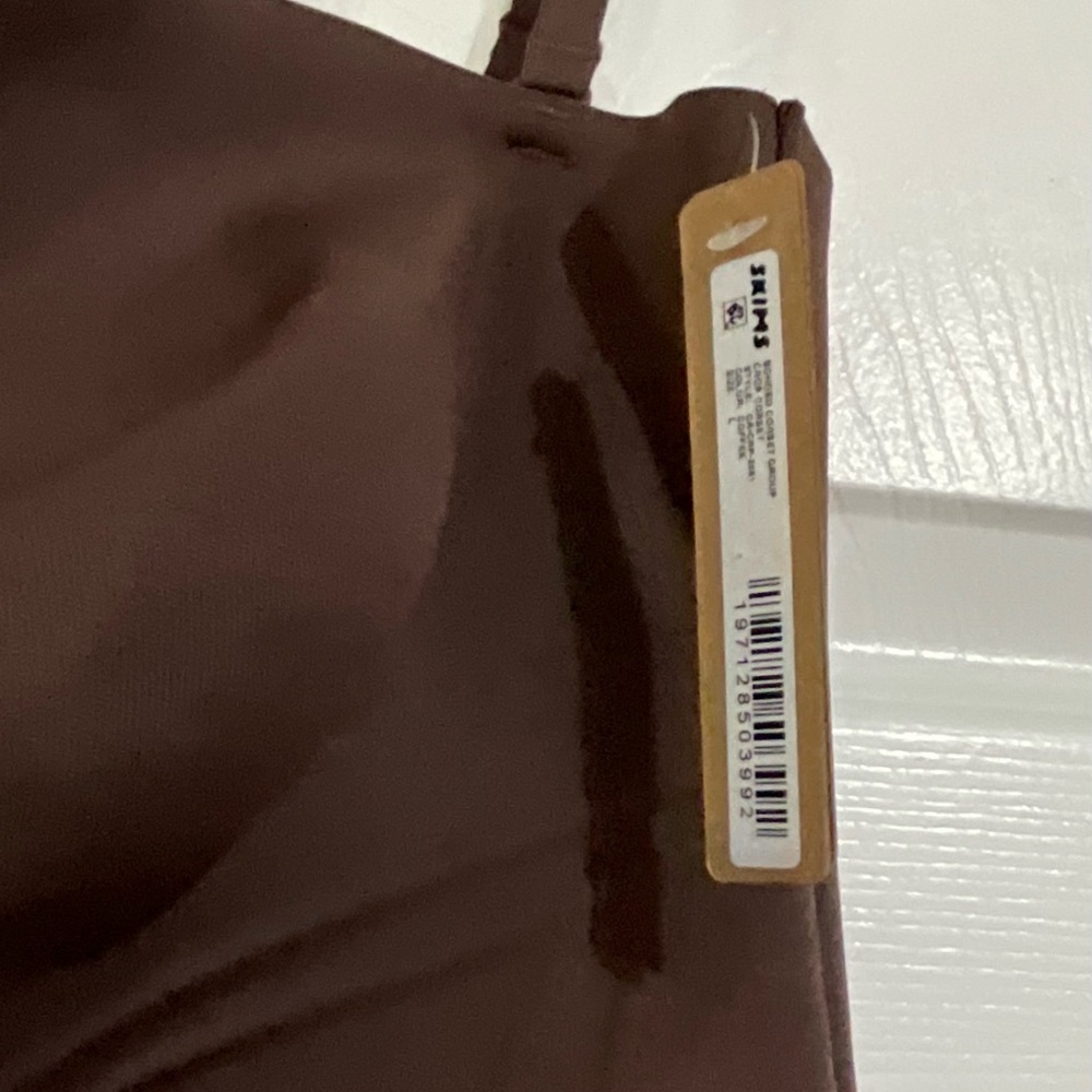 Skims Bonded Cropped Corset In Coffee Size Large New With Tags Sexy - Picture 6 of 8